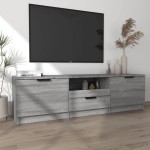 vidaXL Comodă TV, sonoma gri, 140x35x40 cm, lemn prelucrat vidaXL Comodă TV, sonoma gri, 140x35x40 cm, lemn prelucrat