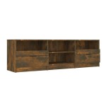 vidaXL Comodă TV, stejar fumuriu, 150x33,5x45 cm, lemn prelucrat