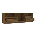 vidaXL Comodă TV, stejar fumuriu, 150x33,5x45 cm, lemn prelucrat