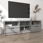 vidaXL Comodă TV, sonoma gri, 150x33,5x45 cm, lemn prelucrat