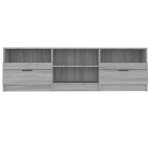 vidaXL Comodă TV, sonoma gri, 150x33,5x45 cm, lemn prelucrat