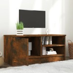 vidaXL Comodă TV, stejar fumuriu, 80x35x36,5 cm, lemn prelucrat