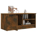 vidaXL Comodă TV, stejar fumuriu, 80x35x36,5 cm, lemn prelucrat