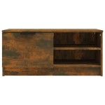 vidaXL Comodă TV, 2 buc.,stejar fumuriu, 80x35x36,5 cm, lemn prelucrat