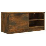 vidaXL Comodă TV, 2 buc.,stejar fumuriu, 80x35x36,5 cm, lemn prelucrat