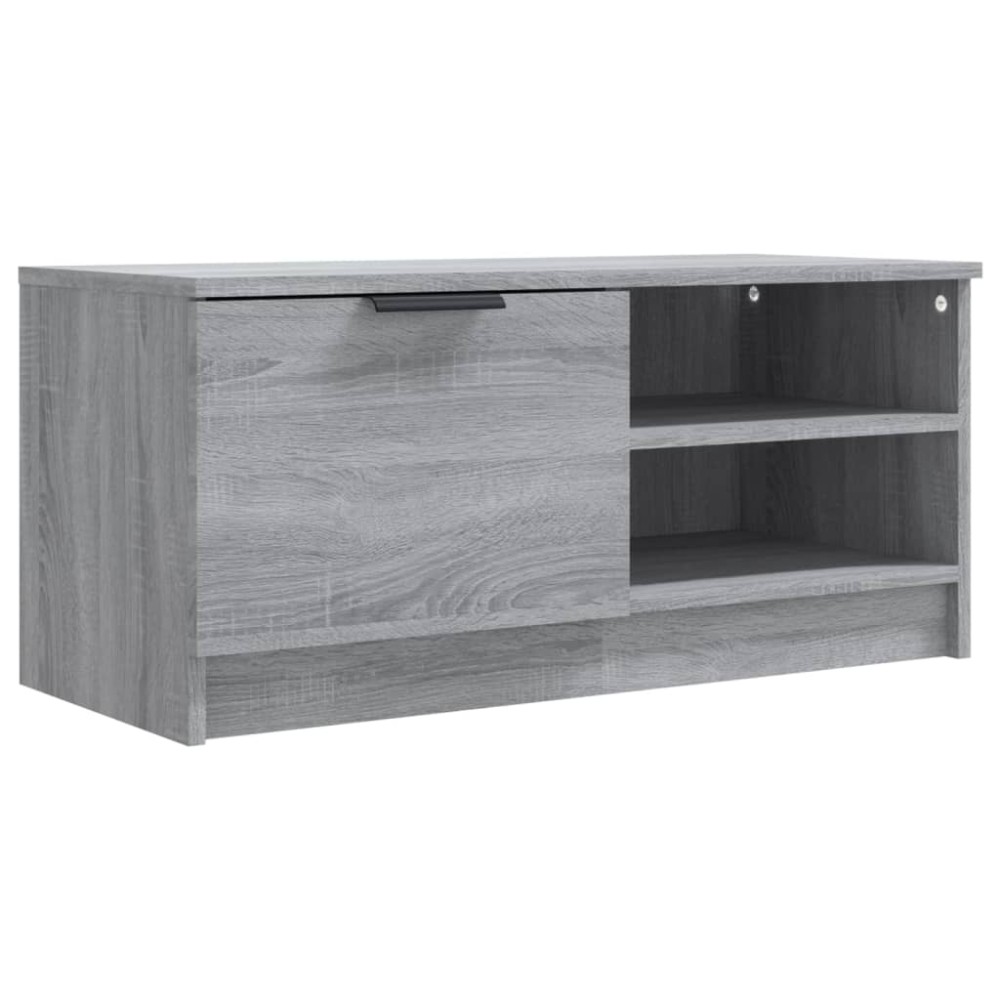 vidaXL Comodă TV, gri sonoma, 80x35x36,5 cm, lemn prelucrat