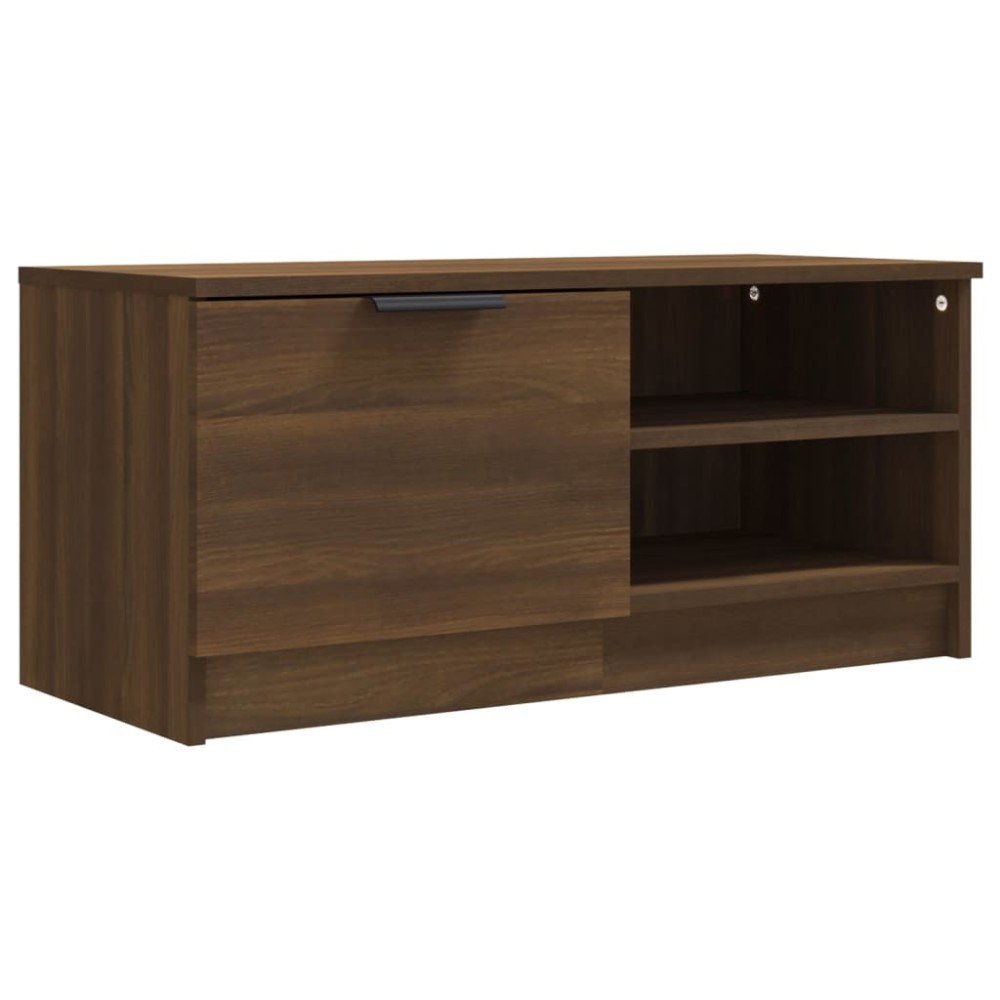 vidaXL Comodă TV, stejar maro, 80x35x36,5 cm, lemn prelucrat