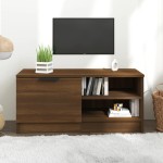 vidaXL Comodă TV, stejar maro, 80x35x36,5 cm, lemn prelucrat vidaXL Comodă TV, stejar maro, 80x35x36,5 cm, lemn prelucrat