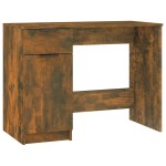 vidaXL Birou, stejar fumuriu, 100x50x75 cm, lemn compozit