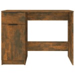 vidaXL Birou, stejar fumuriu, 100x50x75 cm, lemn compozit