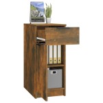 vidaXL Dulap de birou, stejar fumuriu, 33,5x50x75 cm, lemn prelucrat