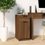 vidaXL Dulap de birou, stejar maro, 33,5x50x75 cm, lemn prelucrat vidaXL Dulap de birou, stejar maro, 33,5x50x75 cm, lemn prelucrat