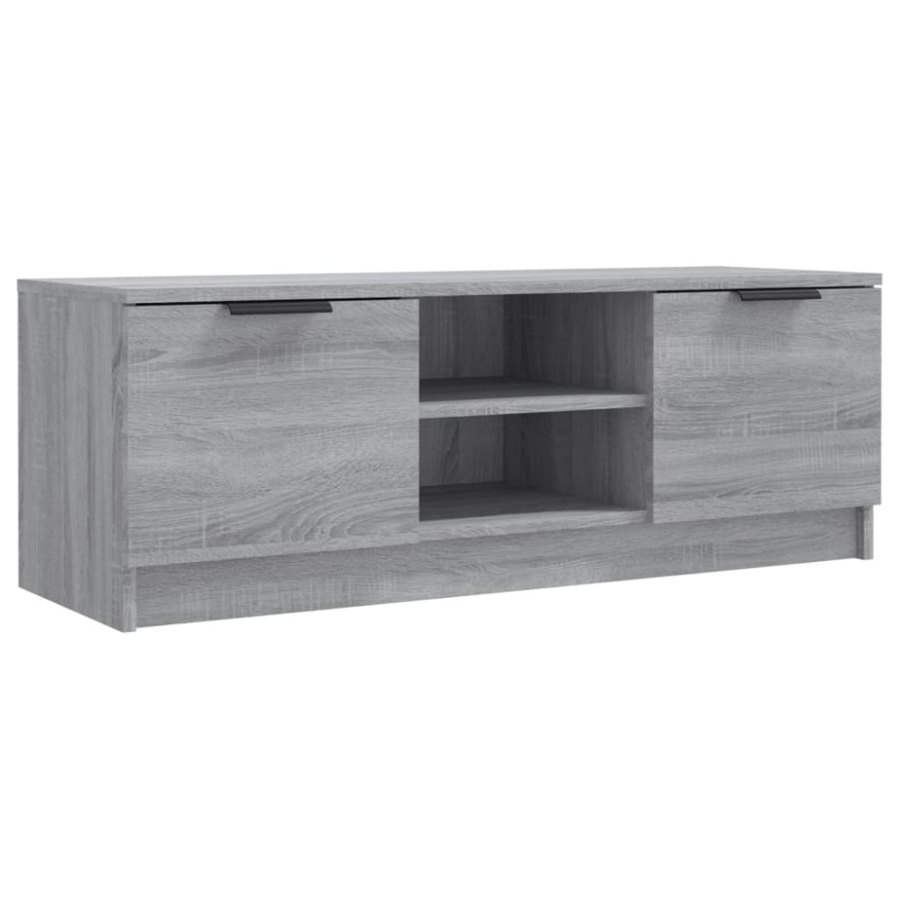 vidaXL Comodă TV, gri sonoma, 102x35x36,5 cm, lemn prelucrat