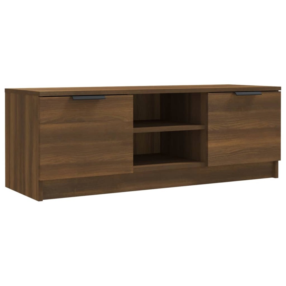 vidaXL Comodă TV, stejar maro, 102x35x36,5 cm, lemn prelucrat