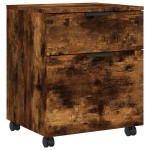 vidaXL Fișet mobil cu roți, stejar fumuriu, 45x38x54 cm lemn prelucrat vidaXL Fișet mobil cu roți, stejar fumuriu, 45x38x54 cm lemn prelucrat