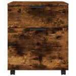 vidaXL Fișet mobil cu roți, stejar fumuriu, 45x38x54 cm lemn prelucrat vidaXL Fișet mobil cu roți, stejar fumuriu, 45x38x54 cm lemn prelucrat