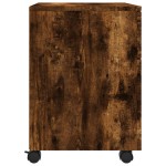 vidaXL Fișet mobil cu roți, stejar fumuriu, 45x38x54 cm lemn prelucrat vidaXL Fișet mobil cu roți, stejar fumuriu, 45x38x54 cm lemn prelucrat