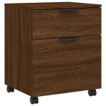 vidaXL Fișet mobil cu roți, stejar maro, 45x38x54 cm lemn prelucrat vidaXL Fișet mobil cu roți, stejar maro, 45x38x54 cm lemn prelucrat