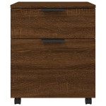 vidaXL Fișet mobil cu roți, stejar maro, 45x38x54 cm lemn prelucrat vidaXL Fișet mobil cu roți, stejar maro, 45x38x54 cm lemn prelucrat