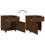 vidaXL Fișet mobil cu roți, stejar maro, 45x38x54 cm lemn prelucrat vidaXL Fișet mobil cu roți, stejar maro, 45x38x54 cm lemn prelucrat