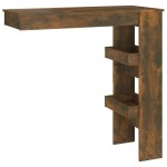 vidaXL Masă bar de perete stejar fumuriu 102x45x103,5 cm lemn compozit vidaXL Masă bar de perete stejar fumuriu 102x45x103,5 cm lemn compozit