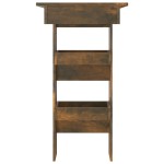 vidaXL Masă bar de perete stejar fumuriu 102x45x103,5 cm lemn compozit vidaXL Masă bar de perete stejar fumuriu 102x45x103,5 cm lemn compozit