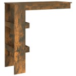 vidaXL Masă bar de perete stejar fumuriu 102x45x103,5 cm lemn compozit vidaXL Masă bar de perete stejar fumuriu 102x45x103,5 cm lemn compozit