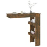 vidaXL Masă bar de perete stejar fumuriu 102x45x103,5 cm lemn compozit vidaXL Masă bar de perete stejar fumuriu 102x45x103,5 cm lemn compozit