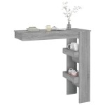 vidaXL Masă bar de perete gri sonoma 102x45x103,5 cm lemn compozit