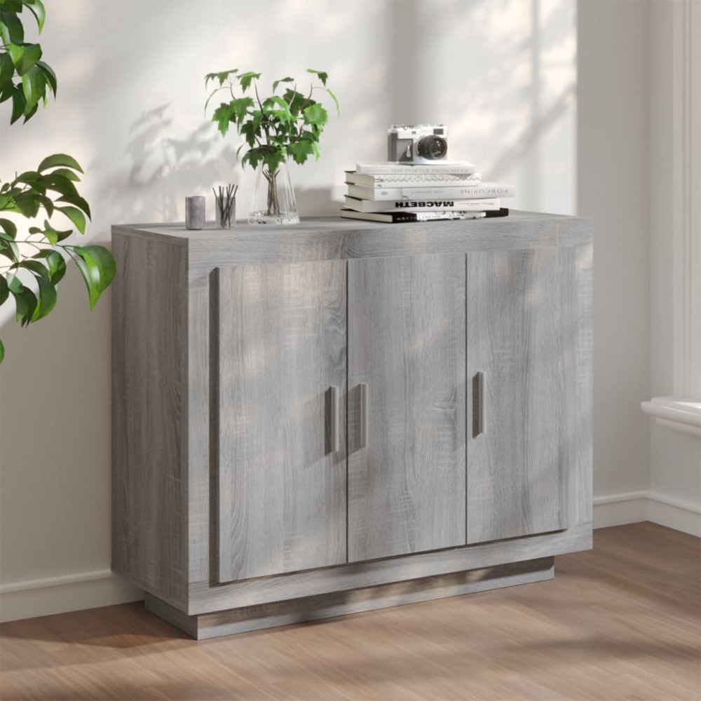 vidaXL Dulap, sonoma gri, 92x35x75 cm, lemn compozit