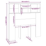 vidaXL Dulap tăblie, gri sonoma, 100x19x103,5 cm vidaXL Dulap tăblie, gri sonoma, 100x19x103,5 cm