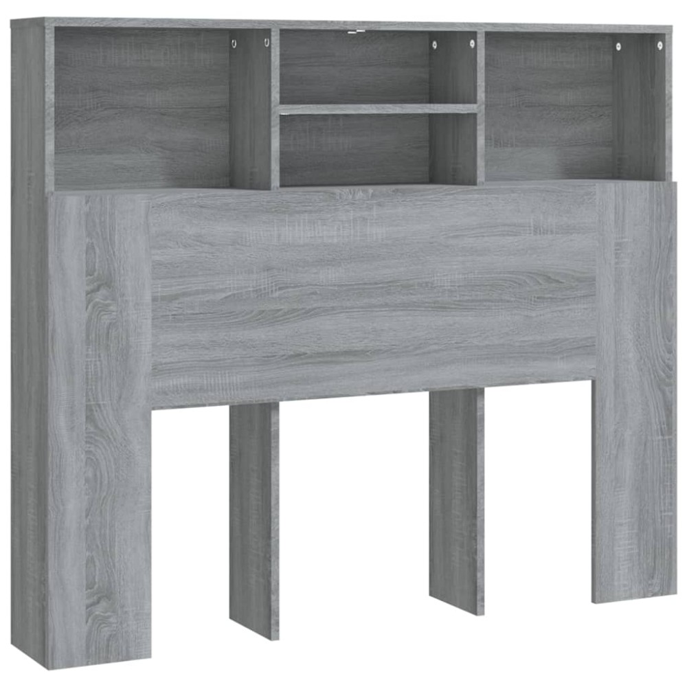 vidaXL Tăblie de pat cu dulap, gri sonoma, 120x19x103,5 cm