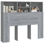 vidaXL Tăblie de pat cu dulap, gri sonoma, 120x19x103,5 cm