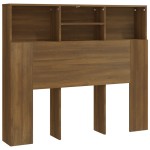 vidaXL Tăblie de pat cu dulap, stejar maro, 120x19x103,5 cm vidaXL Tăblie de pat cu dulap, stejar maro, 120x19x103,5 cm