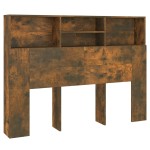vidaXL Tăblie de pat cu dulap, stejar fumuriu, 140x19x103,5 cm vidaXL Tăblie de pat cu dulap, stejar fumuriu, 140x19x103,5 cm