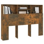 vidaXL Tăblie de pat cu dulap, stejar fumuriu, 140x19x103,5 cm vidaXL Tăblie de pat cu dulap, stejar fumuriu, 140x19x103,5 cm