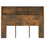 vidaXL Tăblie de pat cu dulap, stejar fumuriu, 140x19x103,5 cm vidaXL Tăblie de pat cu dulap, stejar fumuriu, 140x19x103,5 cm