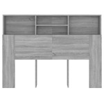 vidaXL Tăblie de pat cu dulap, gri sonoma, 140x19x103,5 cm