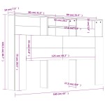 vidaXL Dulap tăblie, gri sonoma, 160x19x103,5 cm vidaXL Dulap tăblie, gri sonoma, 160x19x103,5 cm