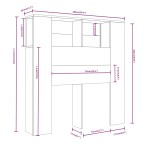 vidaXL Dulap tăblie, gri sonoma, 100x18,5x102,5 cm vidaXL Dulap tăblie, gri sonoma, 100x18,5x102,5 cm