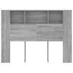 vidaXL Tăblie de pat cu dulap, gri sonoma, 140x18,5x104,5 cm vidaXL Tăblie de pat cu dulap, gri sonoma, 140x18,5x104,5 cm