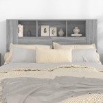 vidaXL Tăblie de pat cu dulap, gri sonoma, 140x18,5x104,5 cm vidaXL Tăblie de pat cu dulap, gri sonoma, 140x18,5x104,5 cm