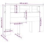 vidaXL Tăblie de pat cu dulap, stejar afumat, 160x18,5x104,5 cm vidaXL Tăblie de pat cu dulap, stejar afumat, 160x18,5x104,5 cm