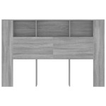 vidaXL Tăblie de pat cu dulap, gri sonoma, 160x18,5x104,5 cm