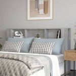 vidaXL Tăblie de pat cu dulap, gri sonoma, 180x18,5x104,5 cm vidaXL Tăblie de pat cu dulap, gri sonoma, 180x18,5x104,5 cm
