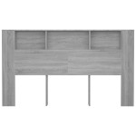 vidaXL Tăblie de pat cu dulap, gri sonoma, 180x18,5x104,5 cm vidaXL Tăblie de pat cu dulap, gri sonoma, 180x18,5x104,5 cm