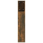 vidaXL Tăblie de pat cu dulap, stejar fumuriu, 200x18,5x104,5 cm