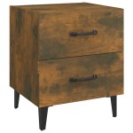 vidaXL Noptiere, 2 buc., stejar fumuriu, 40x35x47,5 cm vidaXL Noptiere, 2 buc., stejar fumuriu, 40x35x47,5 cm