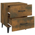vidaXL Noptiere, 2 buc., stejar fumuriu, 40x35x47,5 cm vidaXL Noptiere, 2 buc., stejar fumuriu, 40x35x47,5 cm