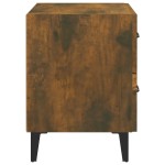 vidaXL Noptiere, 2 buc., stejar fumuriu, 40x35x47,5 cm vidaXL Noptiere, 2 buc., stejar fumuriu, 40x35x47,5 cm